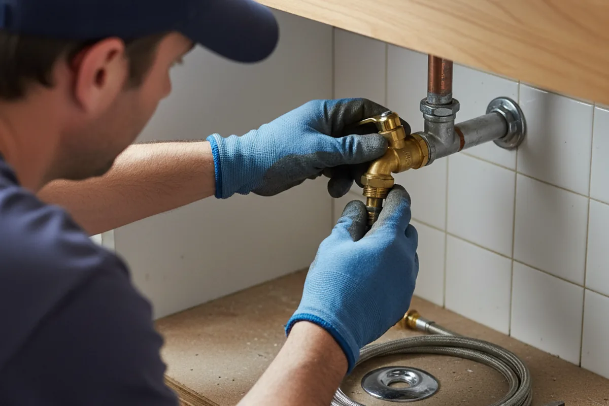 Shutoff valve and fitting work during Faucet and Fixture Repair in Oak Creek